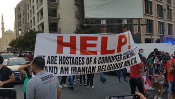 Massive Anti - Government protest in #Beirut