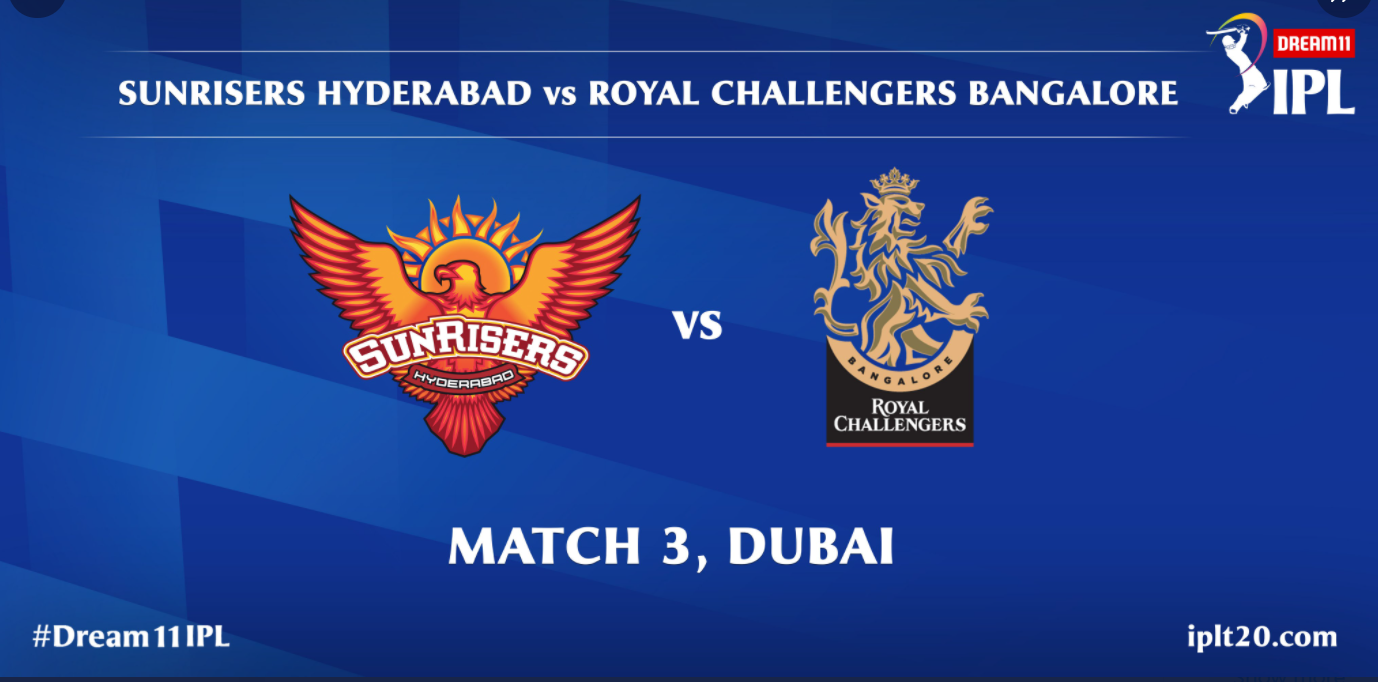 Match SunRisers Hyderabad face Royal Challengers Bangalore