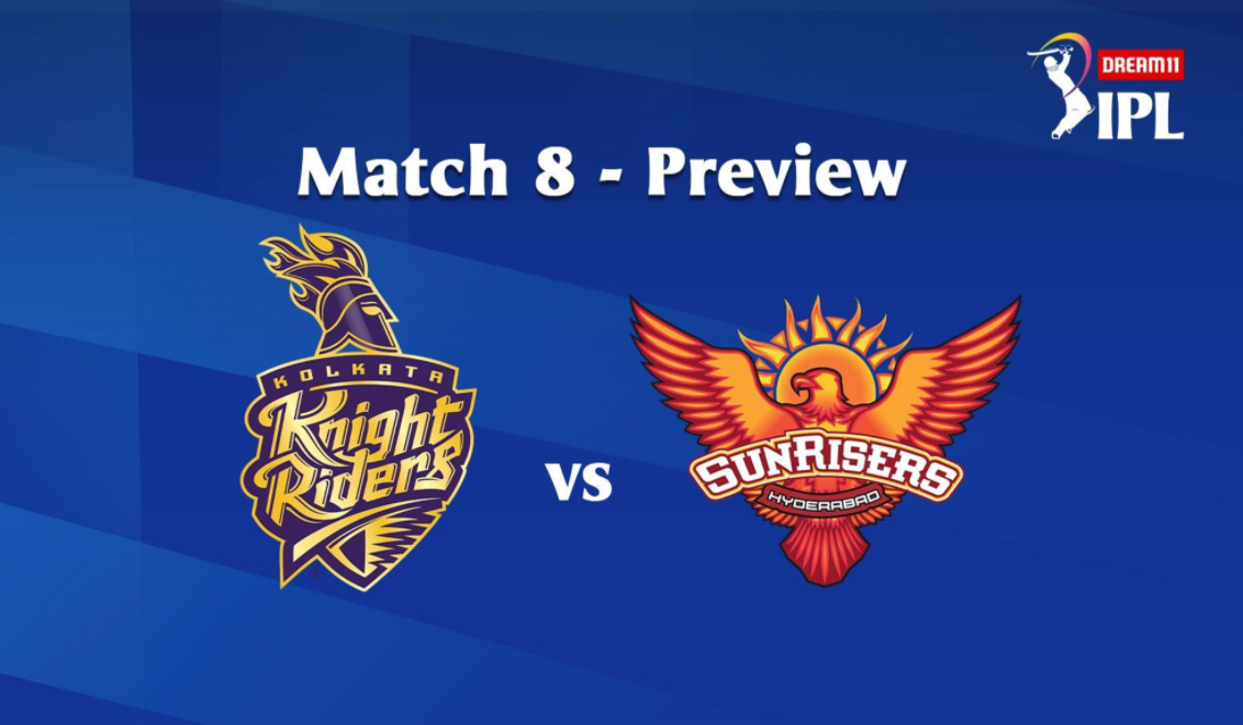 #IPL2020: 8th Match of the Dream11 Indian Premier League (IPL), Sunrisers Hyderabad (SRH) take on Kolkata Knight Riders (KKR) Image Via IPL Website