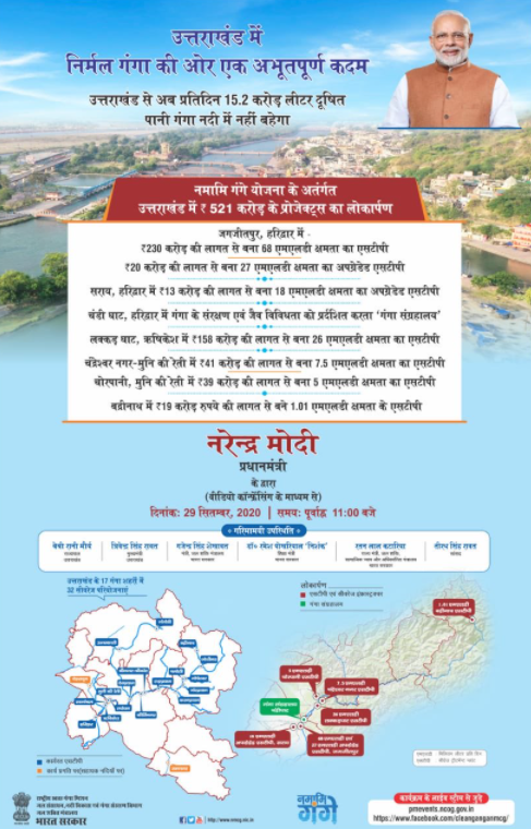 Uttarakhand News: PM Modi inaugurates projects worth Rs 521 crore under Namami Gange