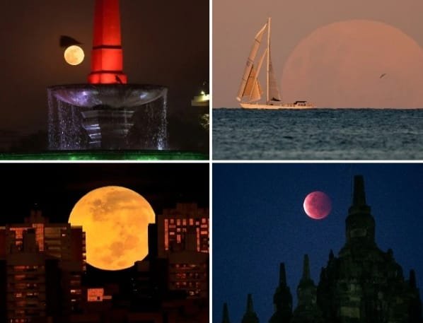 Super flower blood moon' lights up night skies