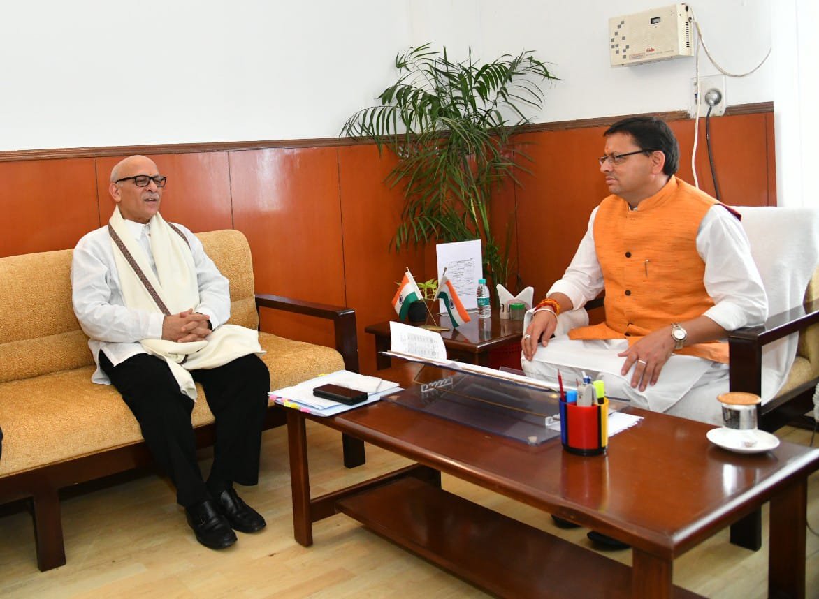 Uttarakhand PMO Advisor Bhaskar Khulbe Meet CM Pushkar Dhami