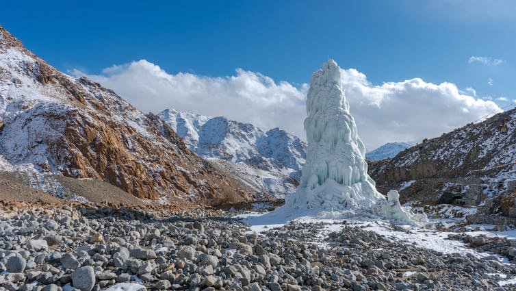 Ice stupas the artificial mini glaciers bringing water to some of the driest, coldest places on Earth