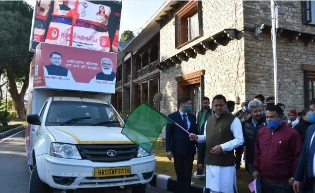 Uttarakhand Pushkar Singh Dhami flags off 'Vikas Rath Yatra