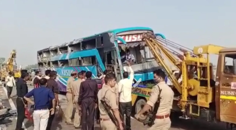 Uttar Pradesh: Accident on Agra Expressway in Unnao, double-decker bus overturns; 3 killed