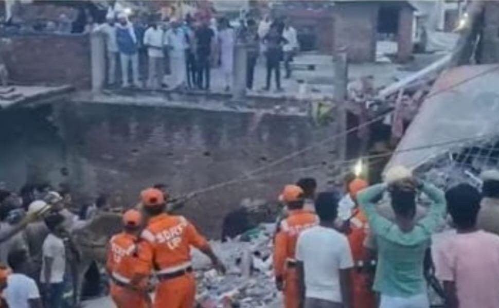 Two killed, some feared trapped after building collapses in UP's Barabanki