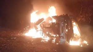 Madhya Pradesh: 13 passengers burnt to death in a horrific collision between a bus and a dumper in Guna
