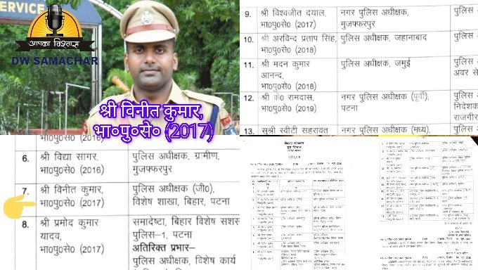 Bihar News: Many IPS officers transferred in Bihar, Jehanabad SP Arvind Pratap Singh replaced