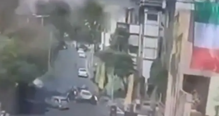 Chilling CCTV Footage of Israeli Strike on Iran