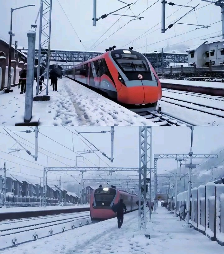 Vande Bharat Runs Through Snow
