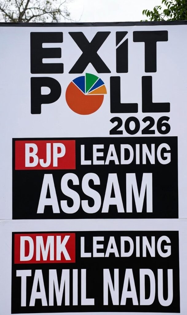 Exit Poll 2026 BJP Leads Assam, DMK Ahead in Tamil Nadu