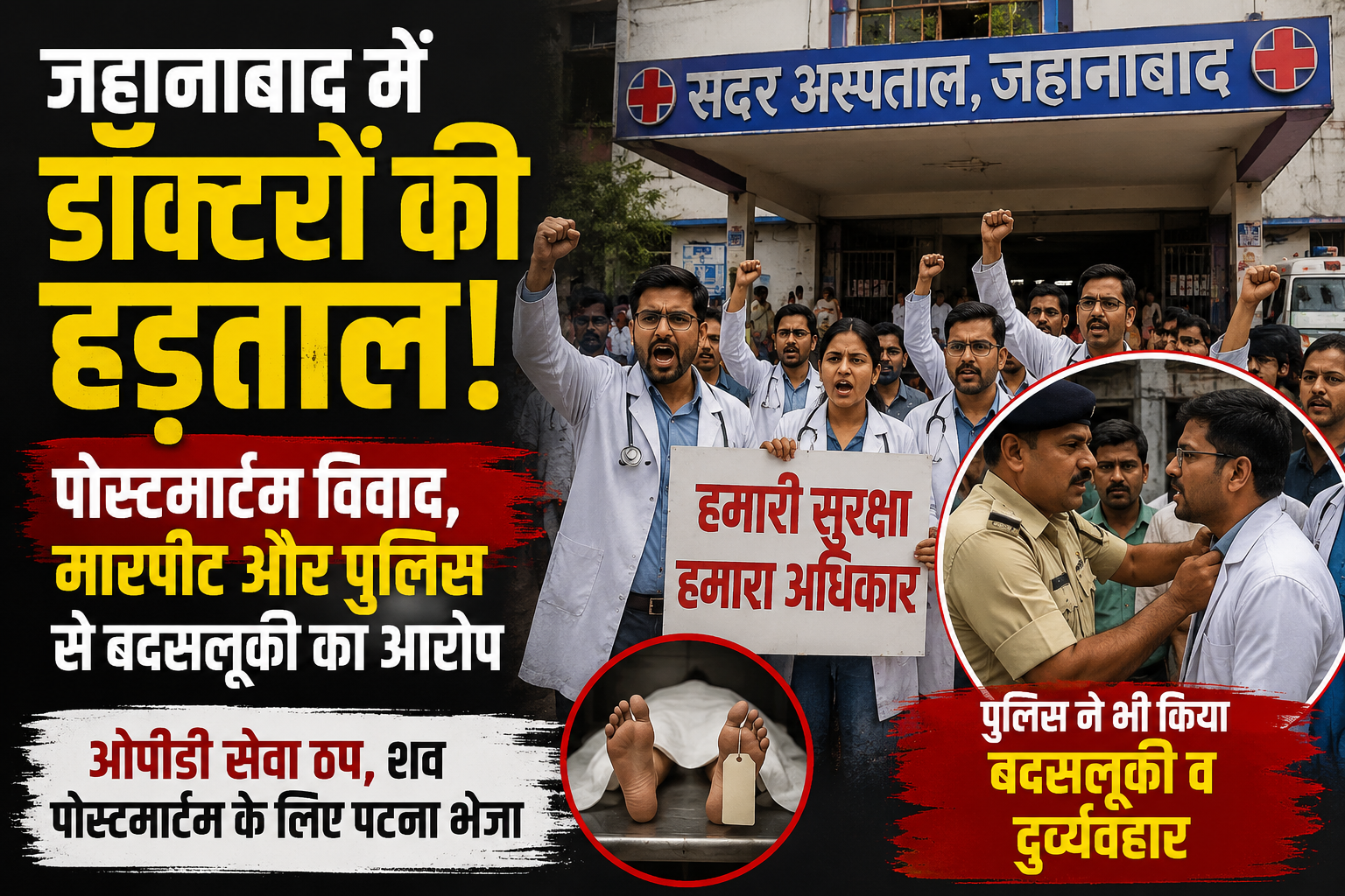 Jehanabad News Doctors' strike affects healthcare system, demands for security intensify