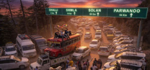Tourist Rush Causes Traffic Jam in Hills