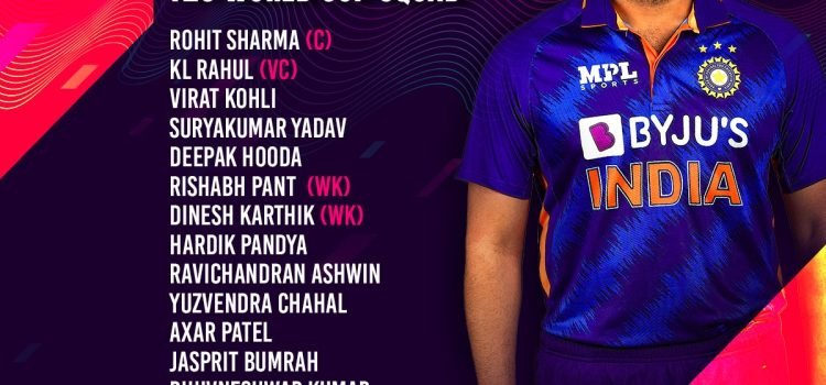 Indian Team For TWO World Cup
