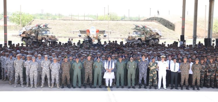 Defence Minister Rajnath Singh visits Bhuj Air Force Station; rejects Pakistan's propaganda