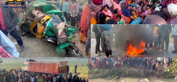 Patna News: Horrific road accident: Sand laden truck collides with auto, 7 killed