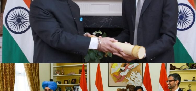 India\'s envoy to US hands over Padma Bhushan to Sundar Picha