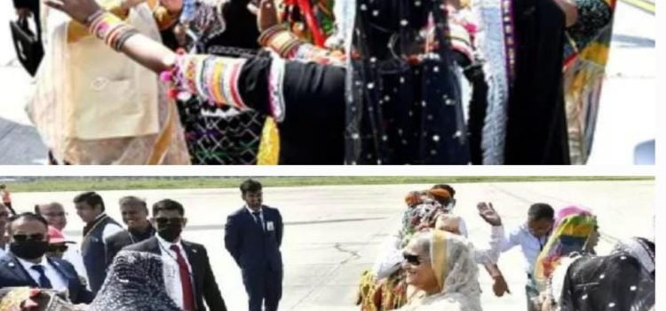 Bangladesh PM Sheikh Hasina Joins Dance To Welcome Her At Jaipur Airport