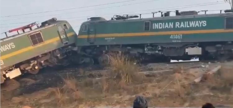 Train Accident Two freight trains collide in Fatehpur, loco pilots of both trains seriously injured
