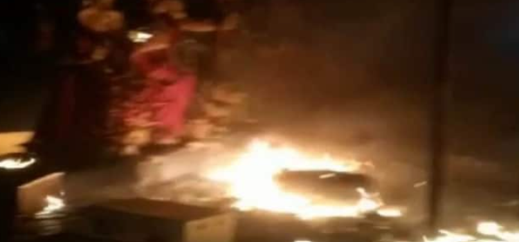 UP 2 dead and Over 64 people suffer burn injuries as Durga puja pandal catches fire in Bhadohi