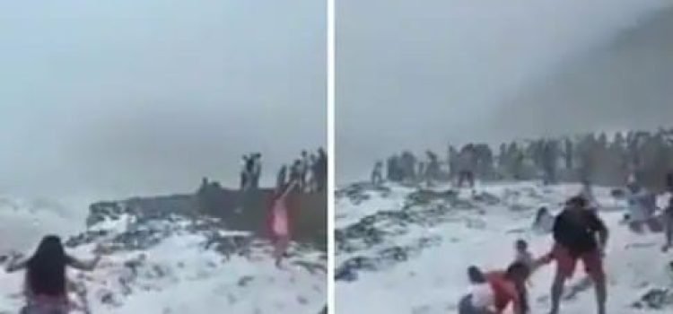 Watch Indian family swept away by violent wave on Oman Beach