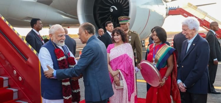PM Modi Arrives in Mauritius for a Two-Day Visit, Strengthening Historic Ties with India