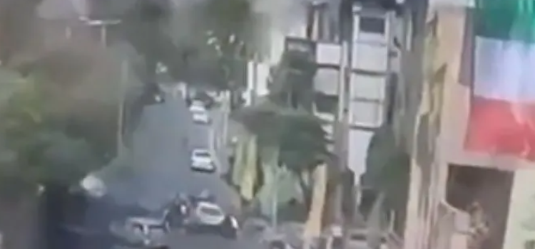 Chilling CCTV Footage of Israeli Strike on Iran