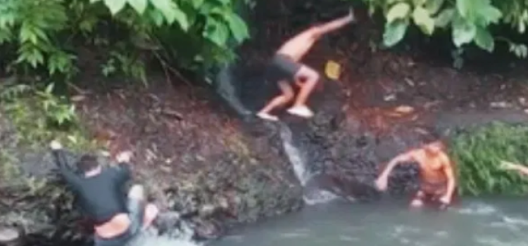 Viral Video: Death Strikes as Man Bathes in Jungle Stream, Shocking Footage Terrifies Viewers