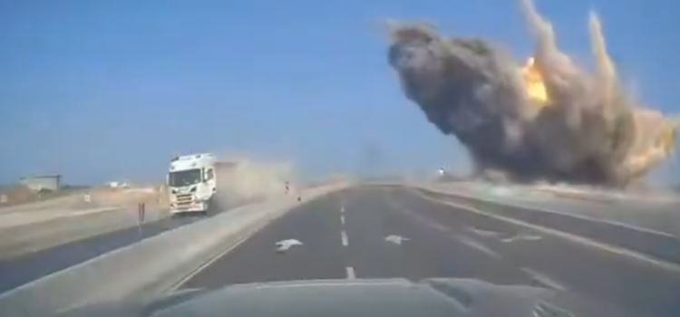 Watch Video: Iranian Missile Attack Captured on Israeli Highway Dashcam
