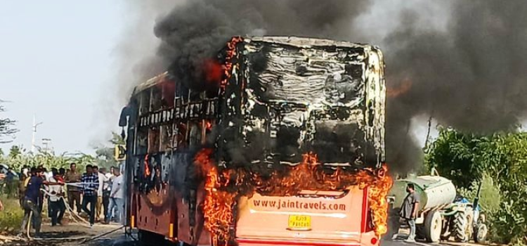 Jaisalmer Bus Tragedy: 20 Dead, CM Bhajanlal Visits Site, DNA Tests to Identify Victims