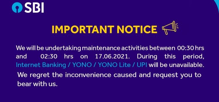 SBI: Internet banking/YONO/YONO Lite/UPI services will remain unavailable due to the scheduled up-gradation of the digital banking platforms on June 17